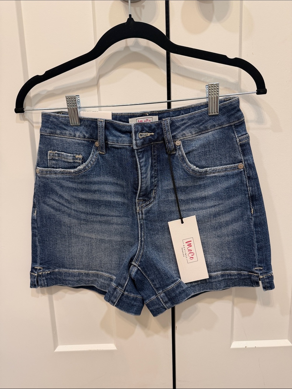 Mango Dark Indigo Denim Jean Shorts